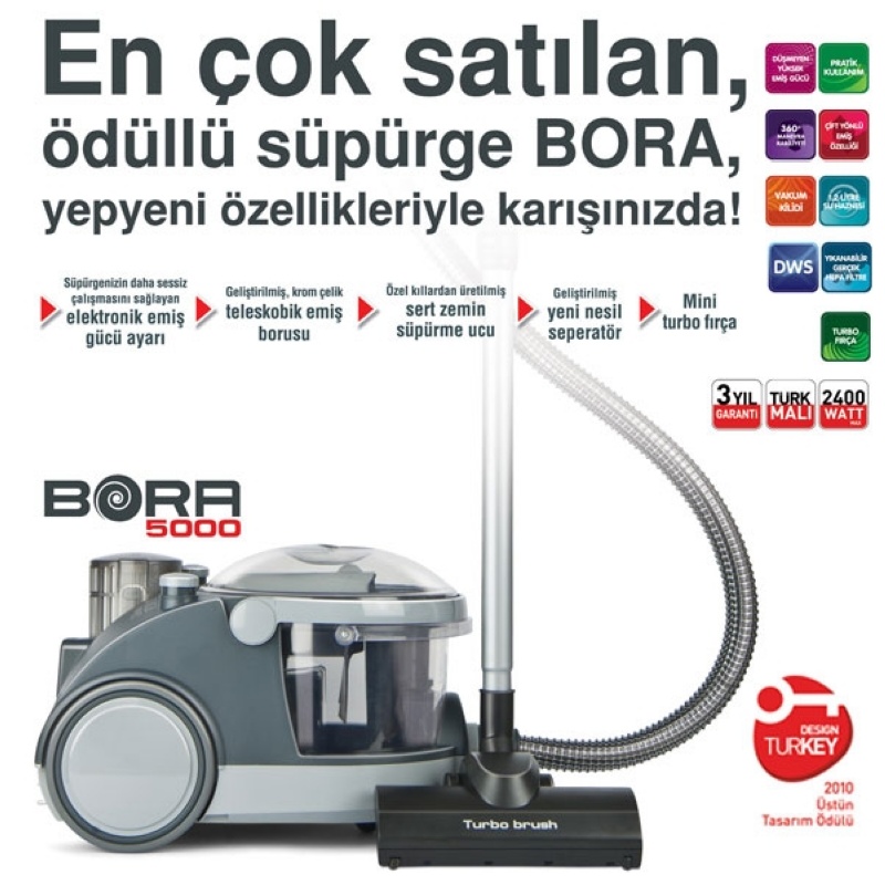 Arnica Bora 5000 Su Filtreli Elektrikli Süpürge
