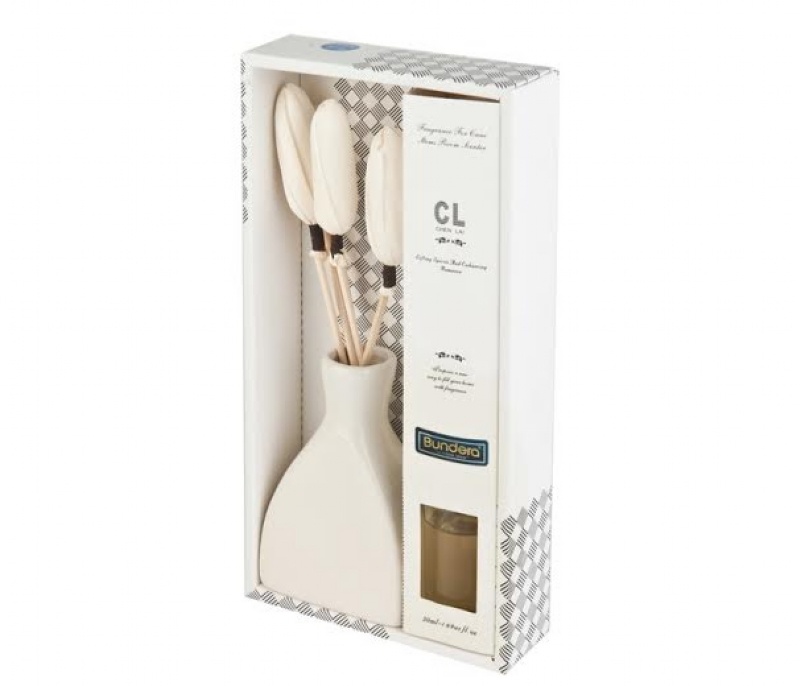 Bambu Çubuklu Seramik Mini Vazoda Oda Kokuları