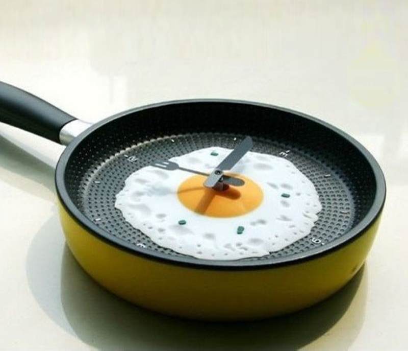 Tava Şeklinde Saat Clock Pan