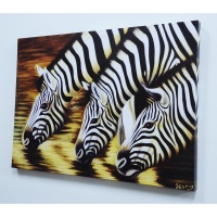 Zebra Dekoratif Kanvas Tablo (50X70 Cm)